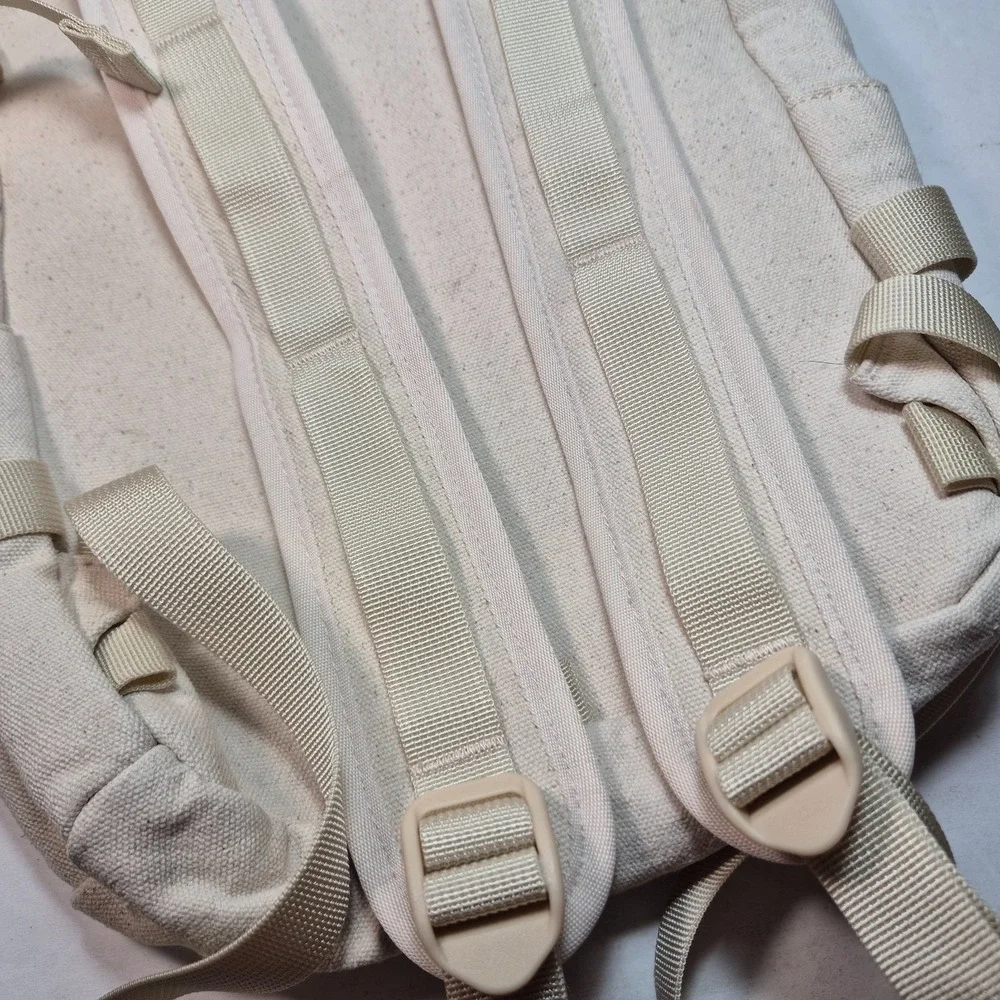 Topo Designs Rover Pack Mini Canvas Backpack Cream Canvas Black Interior